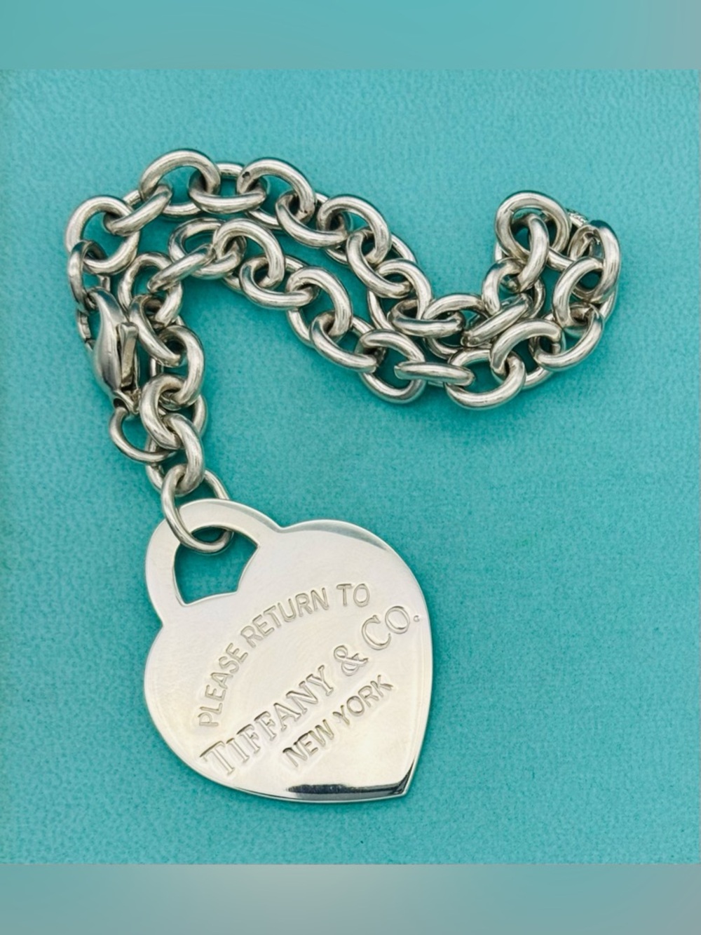 Return To Tiffany Co Retired SS XL RTT Charm Bracelet 8” EUC - Picture 4 of 8